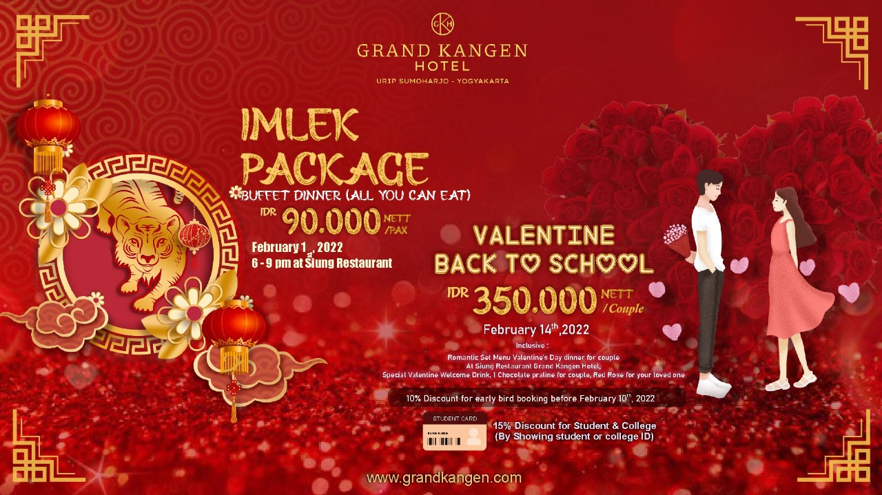 Hadirkan Dinner Imlek Hingga Menu F&B Unik Ala Grand Kangen Hotel Urip Sumoharjo Yogyakarta