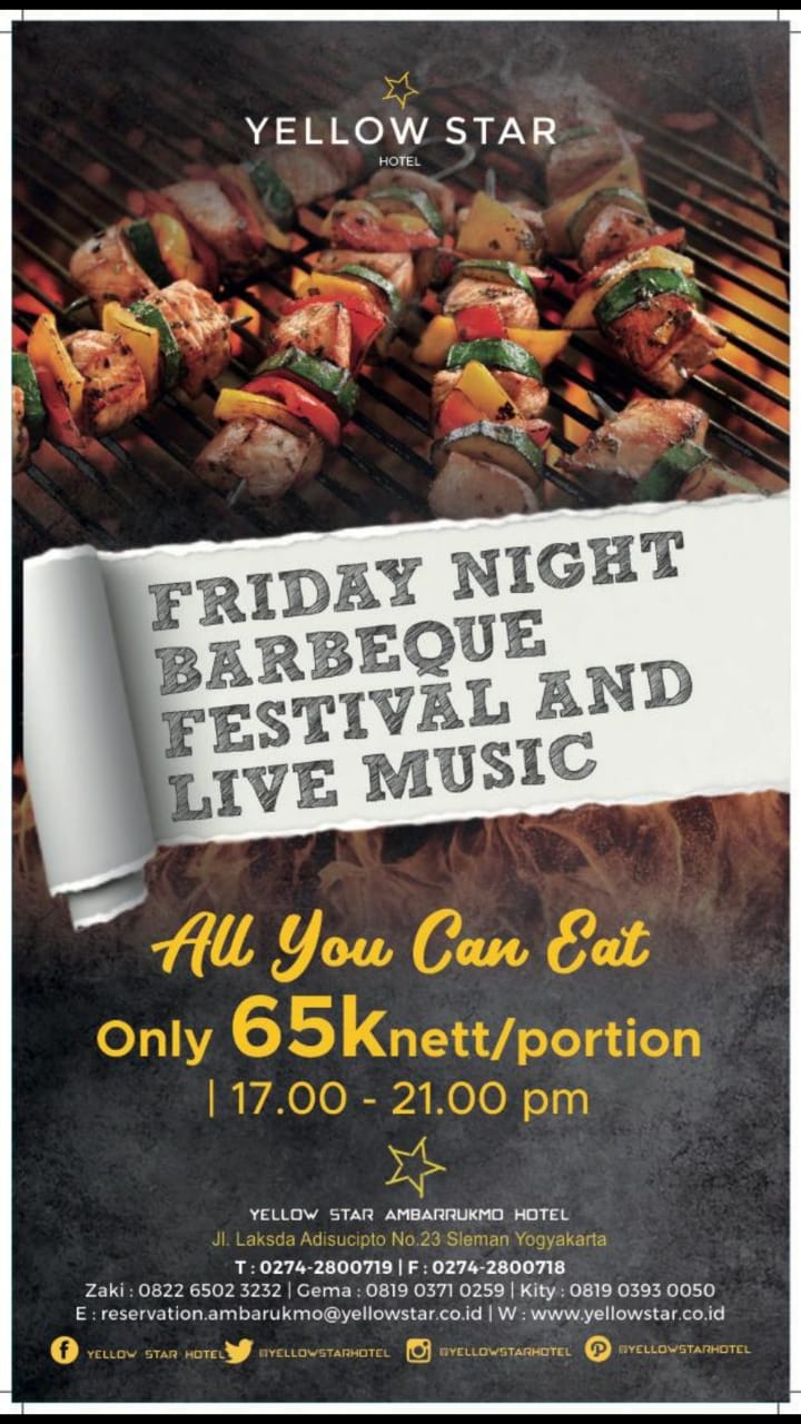 Yellow Star Hotel Yogyakarta Gelar BBQ Festival and Live Music